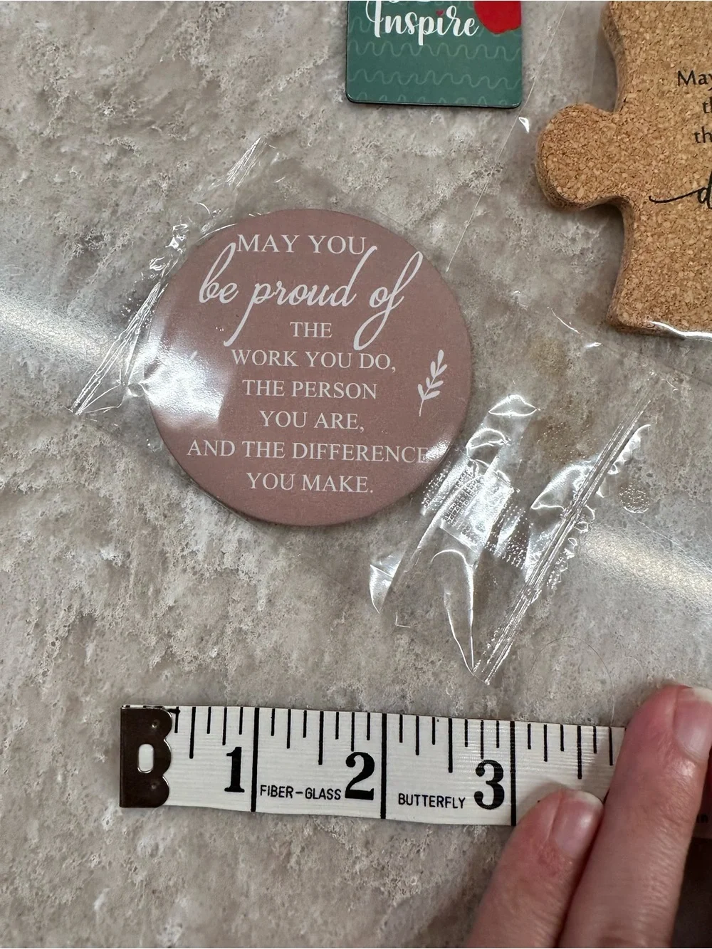 Teacher Appreciation Gifts Coaster Magnetic Bookmark Compact Mirror